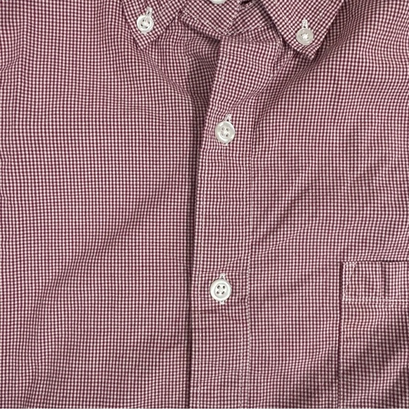 J. Crew Flex Cotton Blend Slim Fit Red Long Sleeve Button Down Men's Size XL - Picture 4 of 10